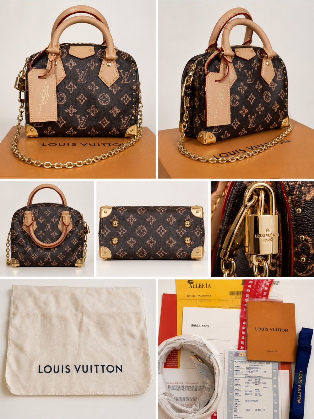 Louis Vuitton Monogram Canvas Mini Alma with Gold Hardware and Vachetta Trim